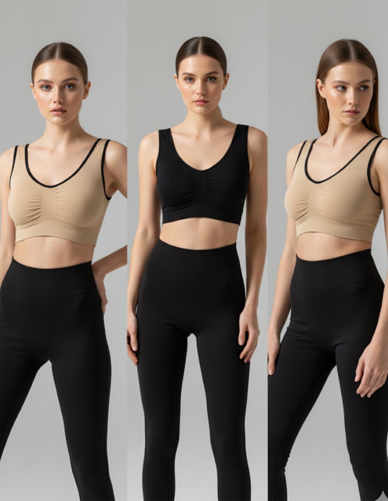 Sports Bra in blouse shape Non Padded 2 in 1 colour