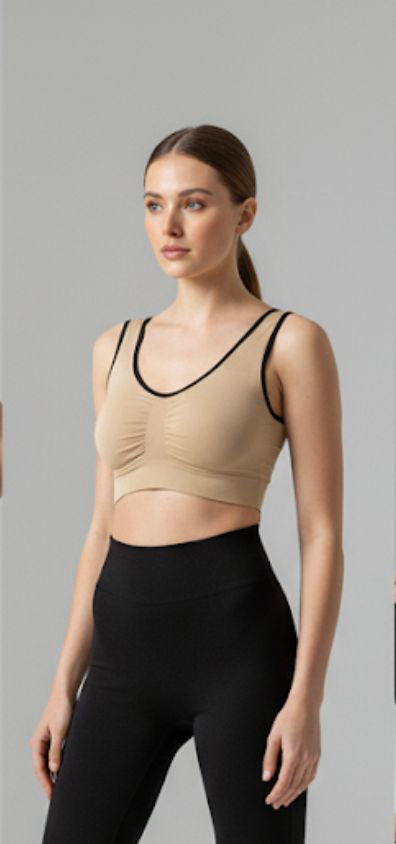 Sports Bra in blouse shape Non Padded 2 in 1 colour