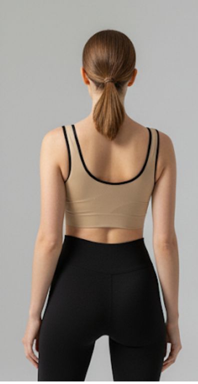 Sports Bra in blouse shape Non Padded 2 in 1 colour