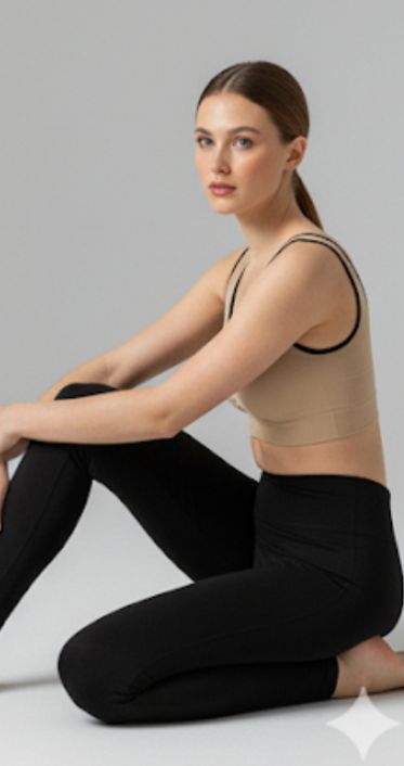 Sports Bra in blouse shape Non Padded 2 in 1 colour
