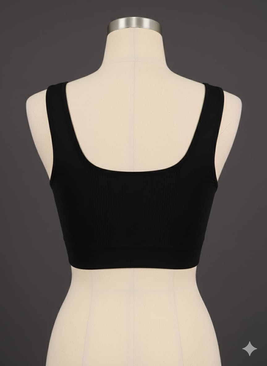 Sports Bra in blouse shape Non Padded 2 in 1 colour