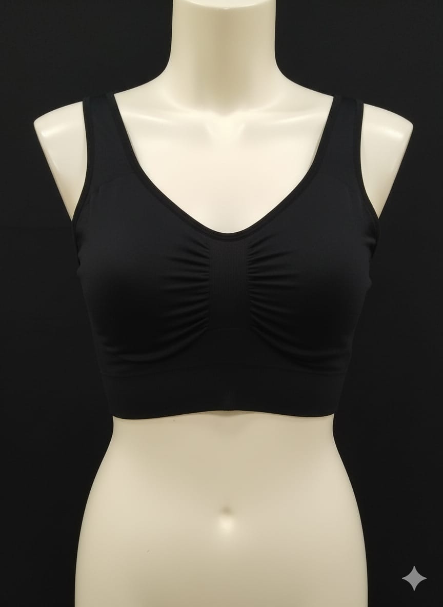 Sports Bra in blouse shape Non Padded 2 in 1 colour