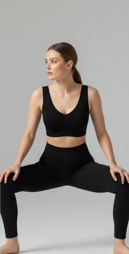 Sports Bra in blouse shape Non Padded 2 in 1 colour